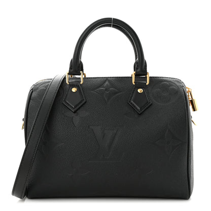 Louis Vuitton Empreinte Monogram Giant Speedy Bandouliere 25 Black 1 of 11