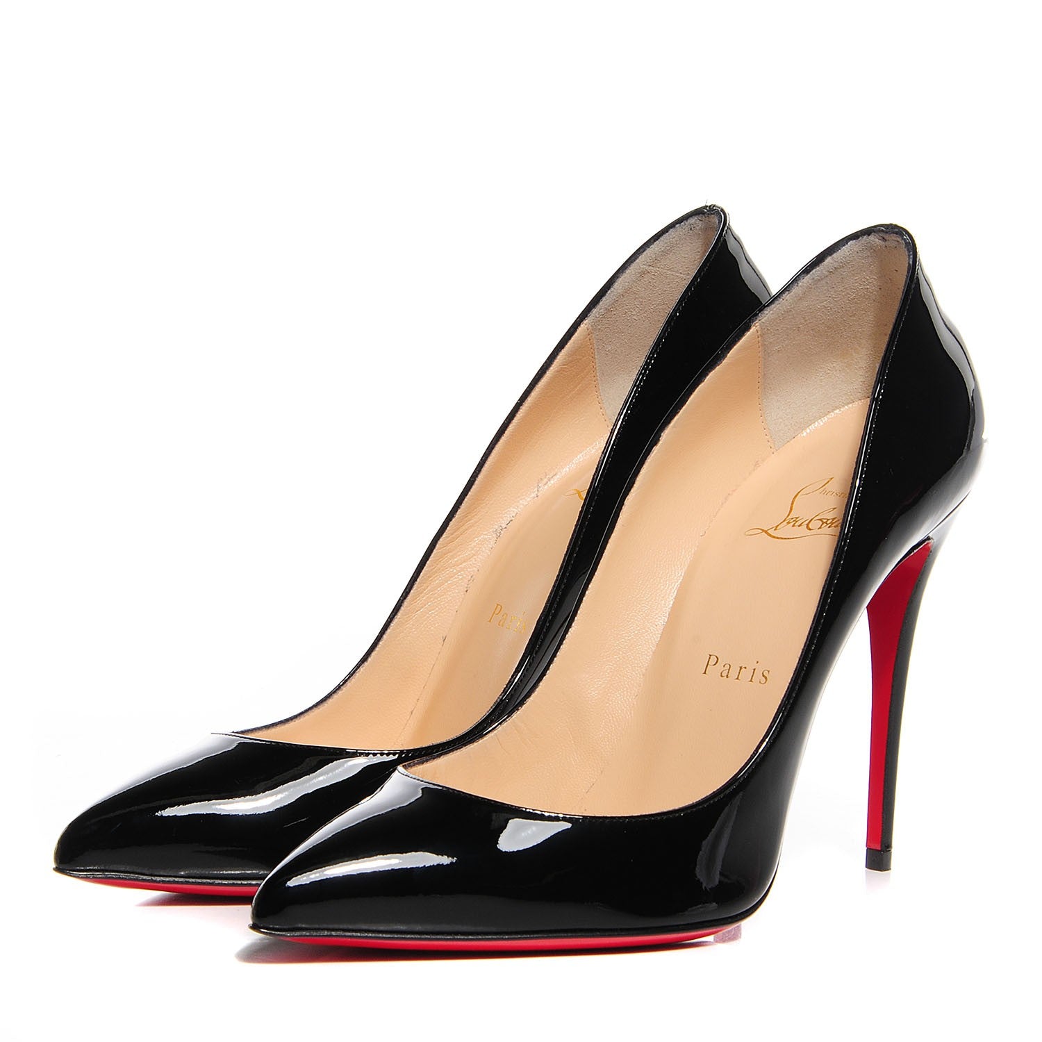 Christian Louboutin Patent Pigalle Follies 100 Pumps 38 Black 3 of 6