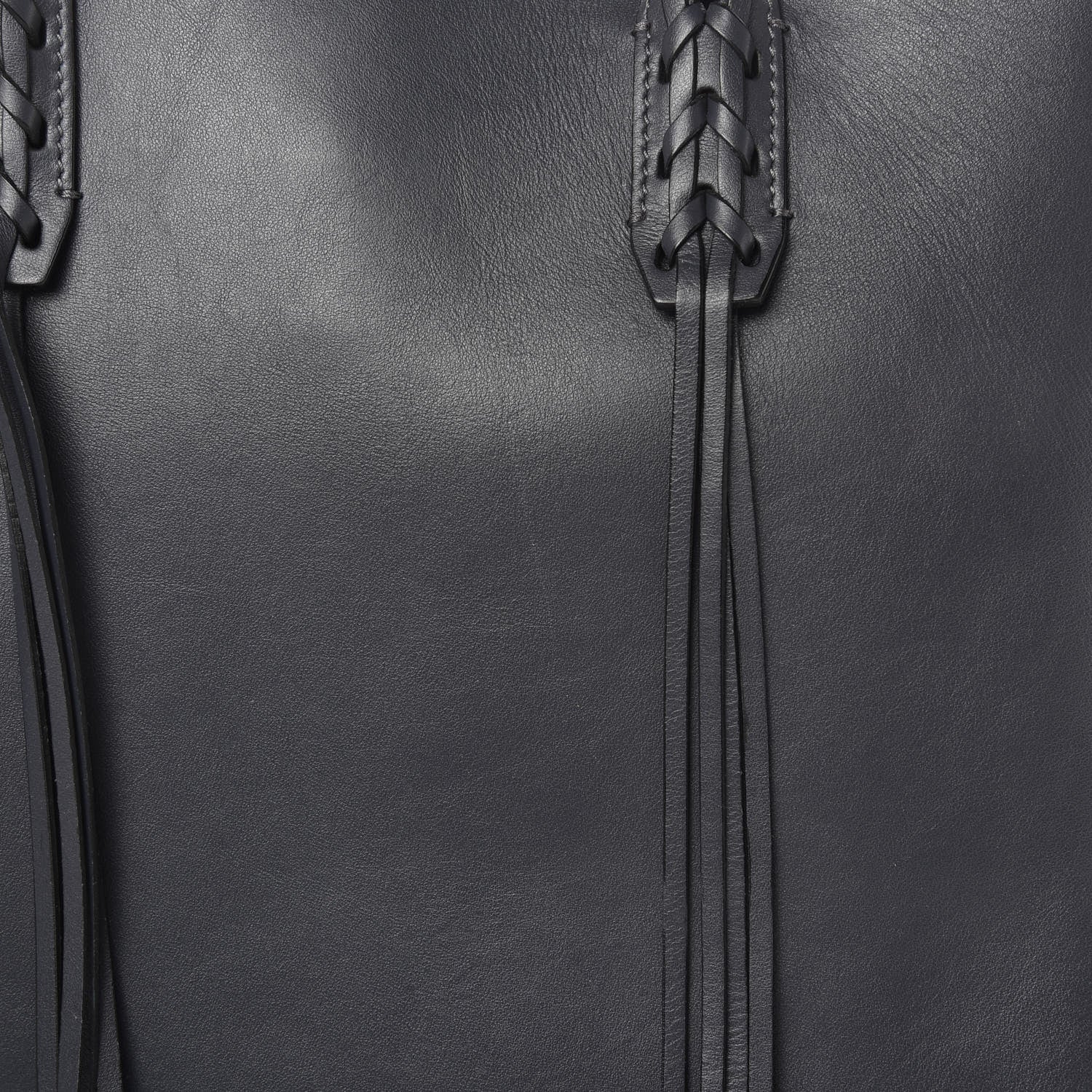 Lanvin Smooth Calfskin Small Fringe Shopper Tote Navy 12 of 12