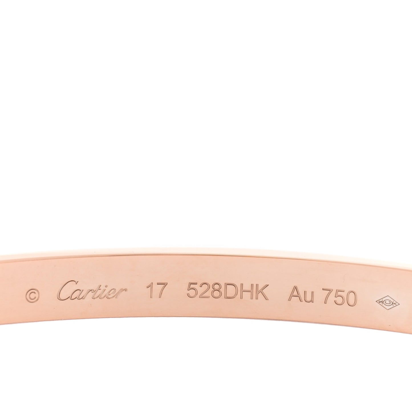 18K Pink Gold Medium LOVE Bracelet 17