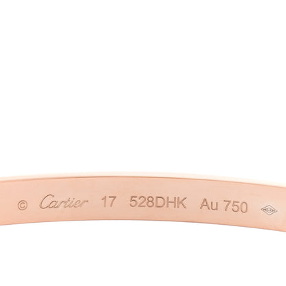 Cartier 18K Pink Gold Medium LOVE Bracelet 17 3 of 7