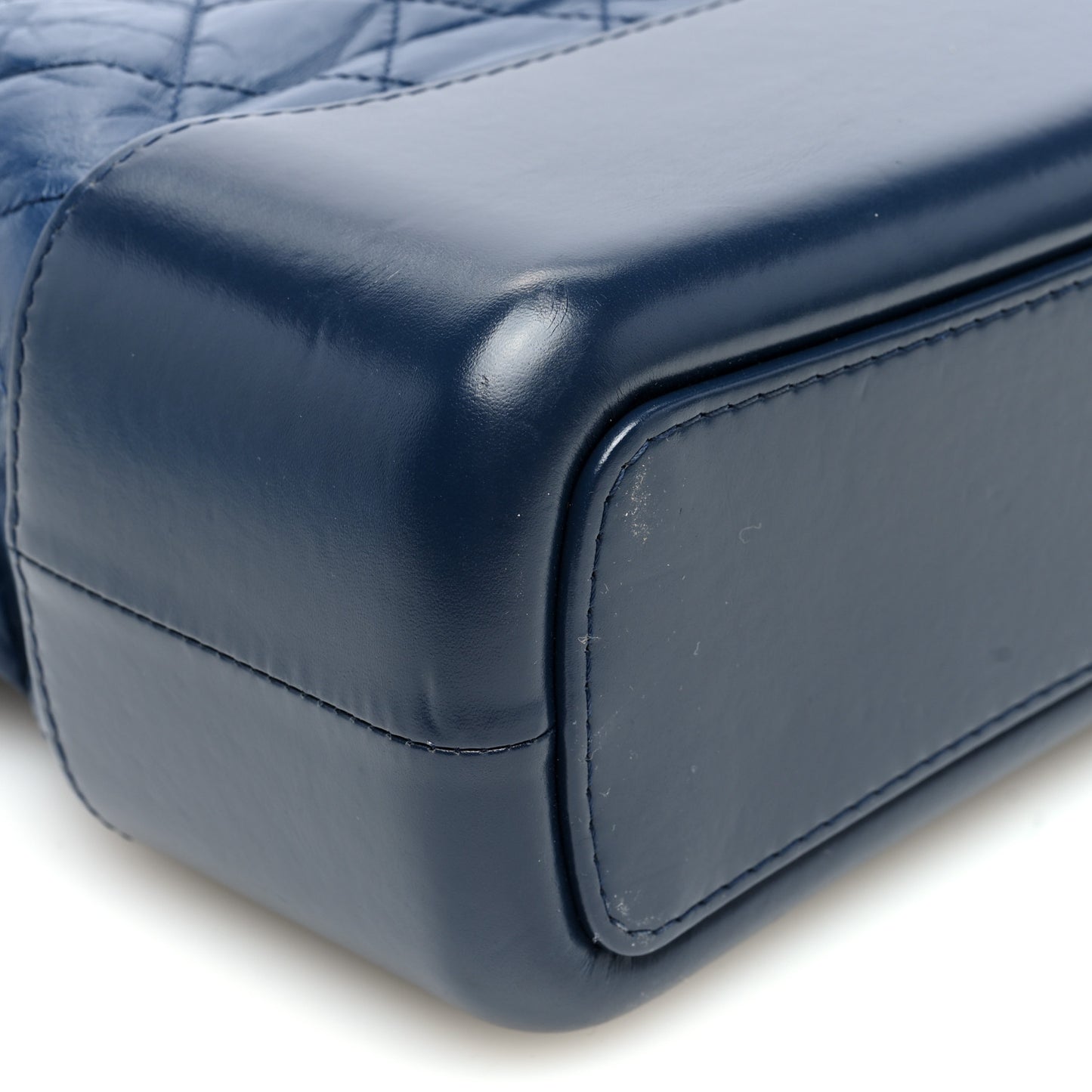 Aged Calfskin Quilted Medium Gabrielle Hobo Blue