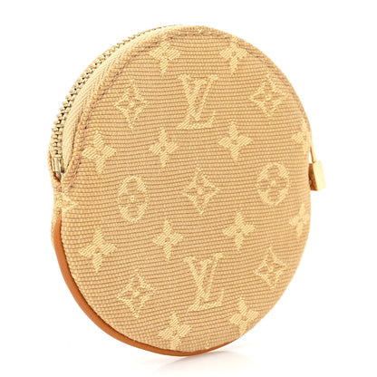 Louis Vuitton Mini Lin Round Coin Purse Beige 3 of 9