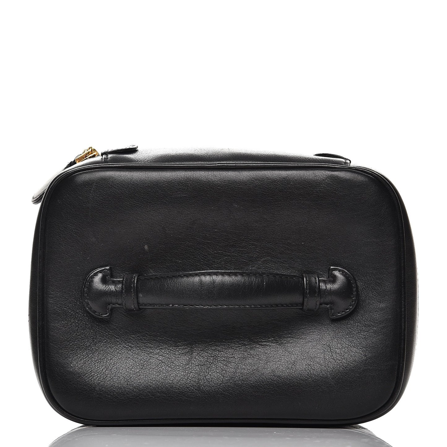 Lambskin Vanity Cosmetic Case Black