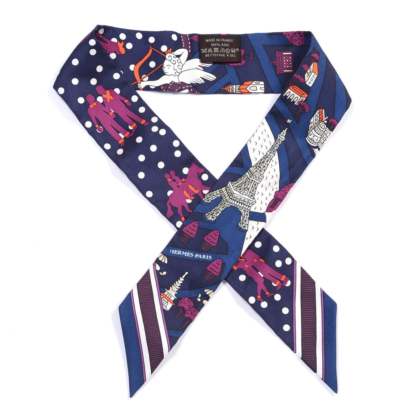 Silk Les Nouveaux Amoureux de Paris Twilly Marine Violet White