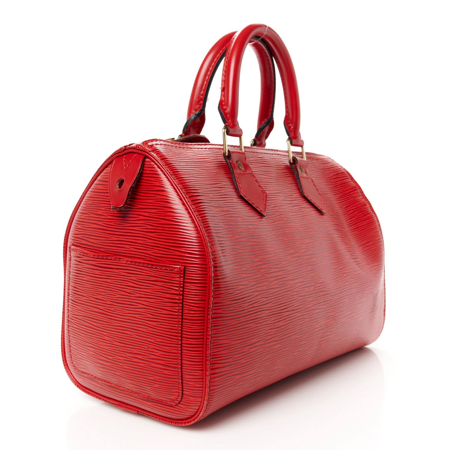 Louis Vuitton Epi Speedy 25 Castillan Red 3 of 12