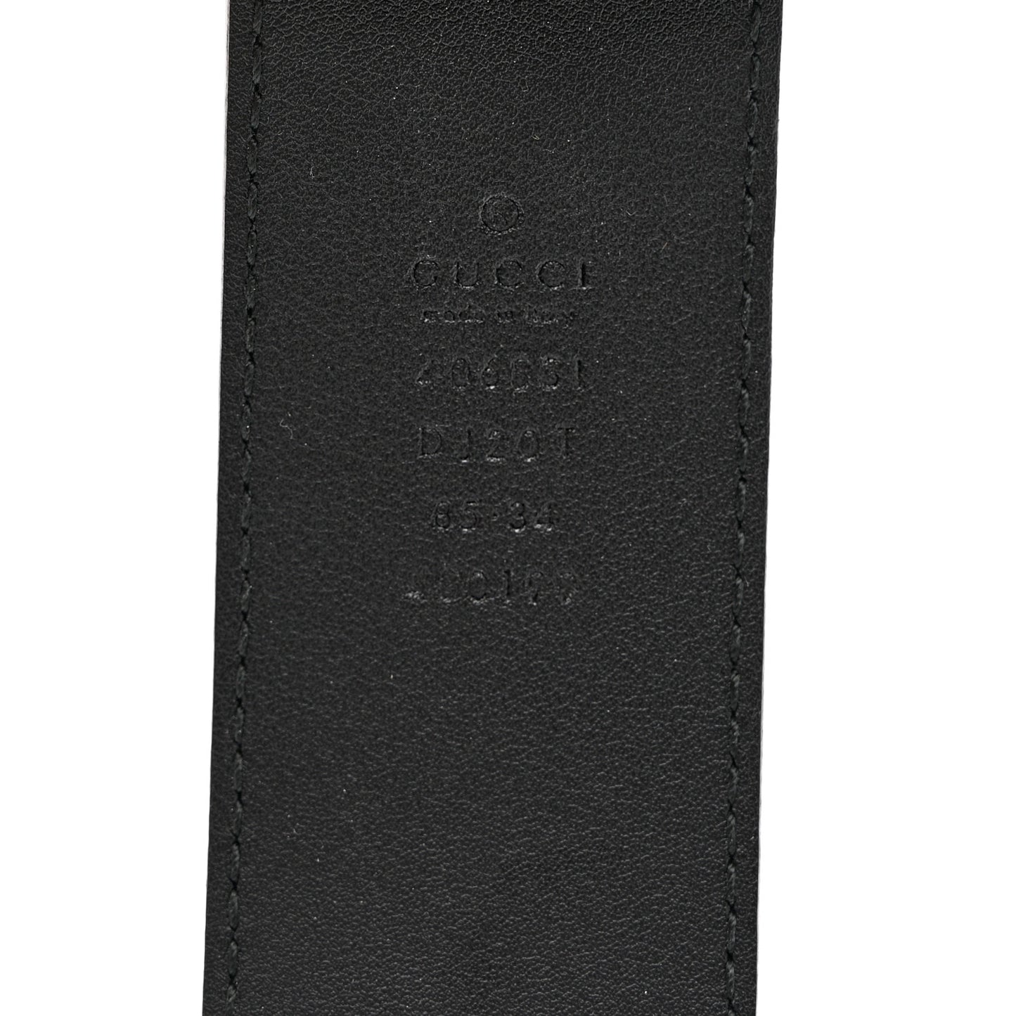 Textured Calfskin Double G 40mm Belt 85 34 Black