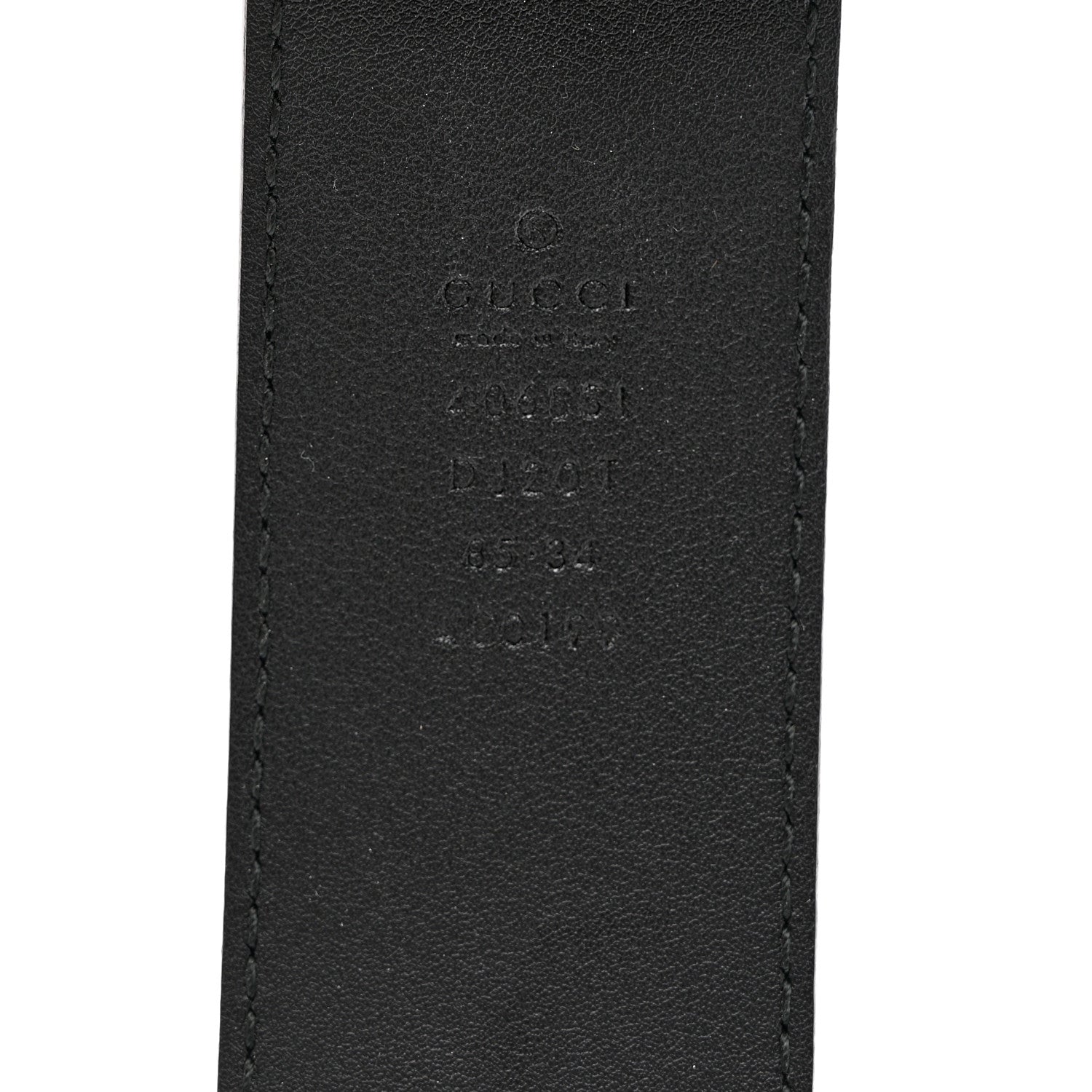 Gucci Textured Calfskin Double G 40mm Belt 85 34 Black 3 of 5