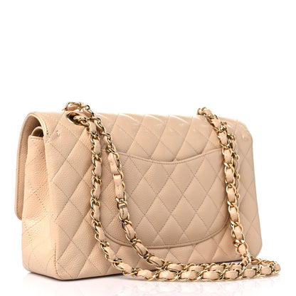Chanel Caviar Quilted Medium Double Flap Beige 3 of 22