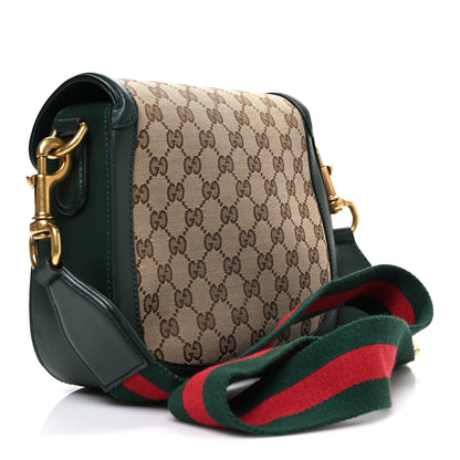 Gucci Monogram Calfskin Medium Lady Web Shoulder Bag Beige Green 3 of 10