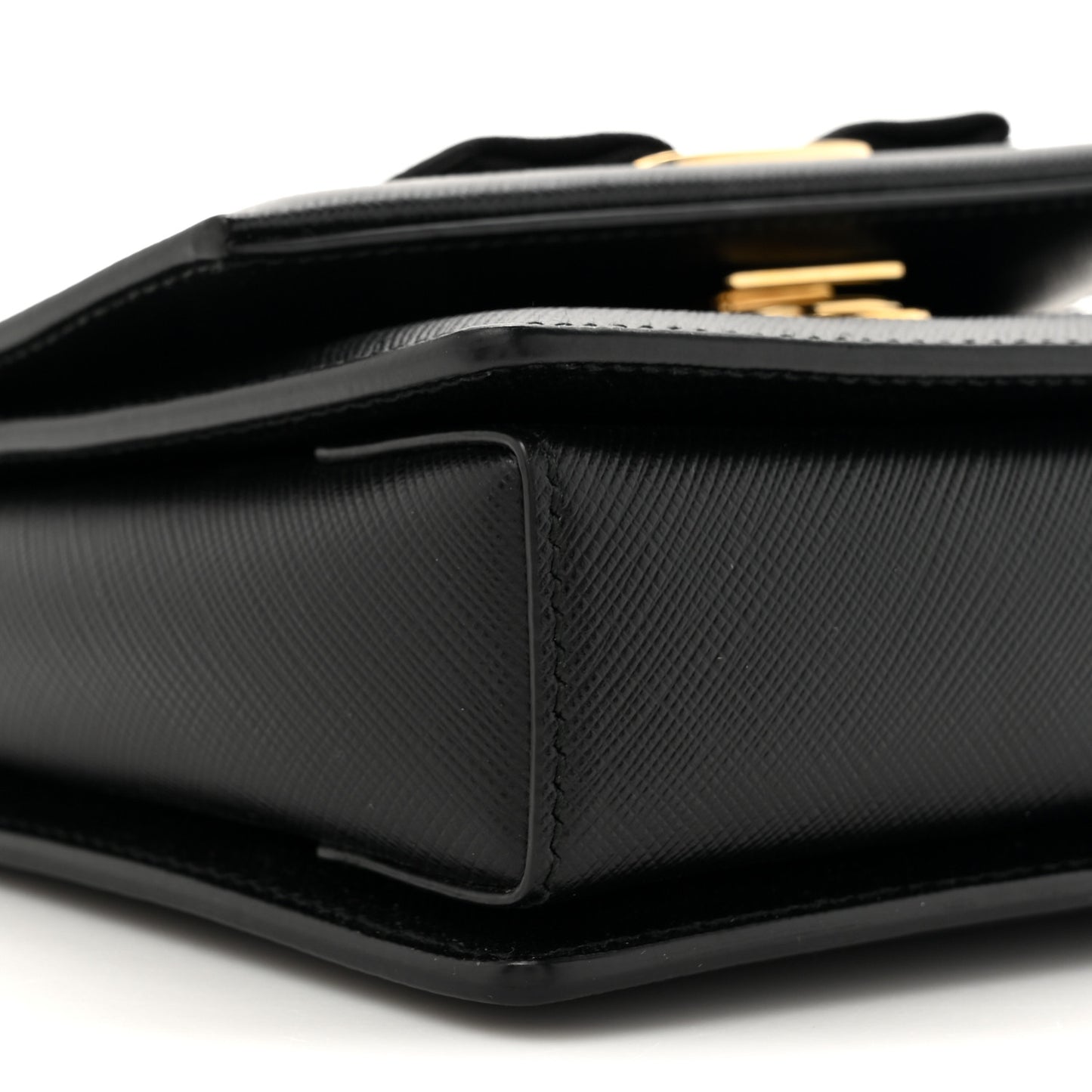 Printed Calfskin Mini Ginny Shoulder Bag Black