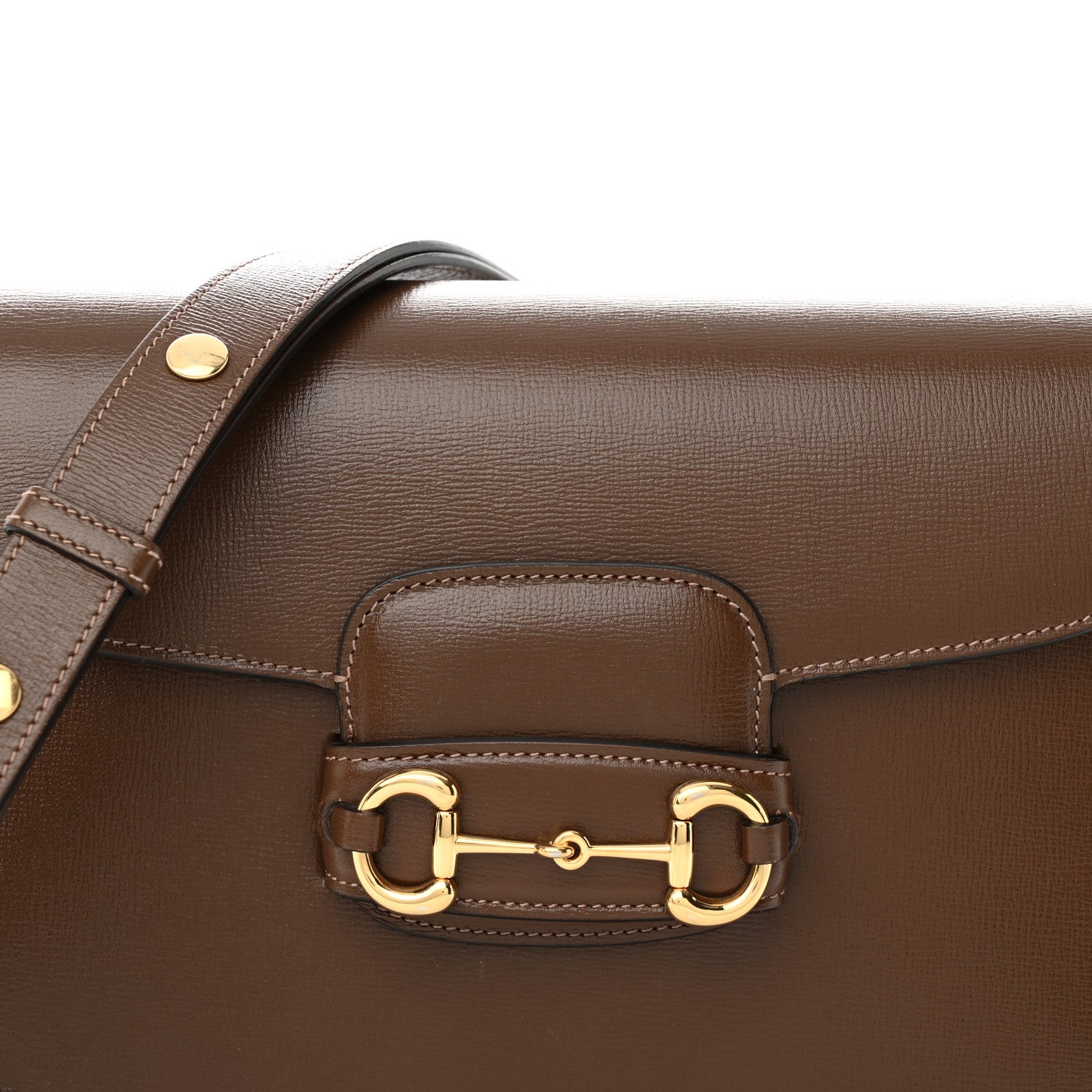 Gucci Azalea Calfskin Horsebit 1955 Shoulder Bag Brown Sugar 9 of 21