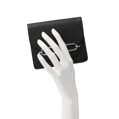 Hermes Chevre Mysore Roulis Slim Wallet Black 5 of 9