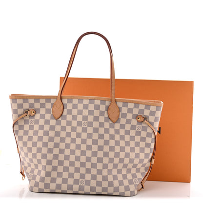 Louis Vuitton Damier Azur Neo Neverfull MM Rose Ballerine 12 of 12