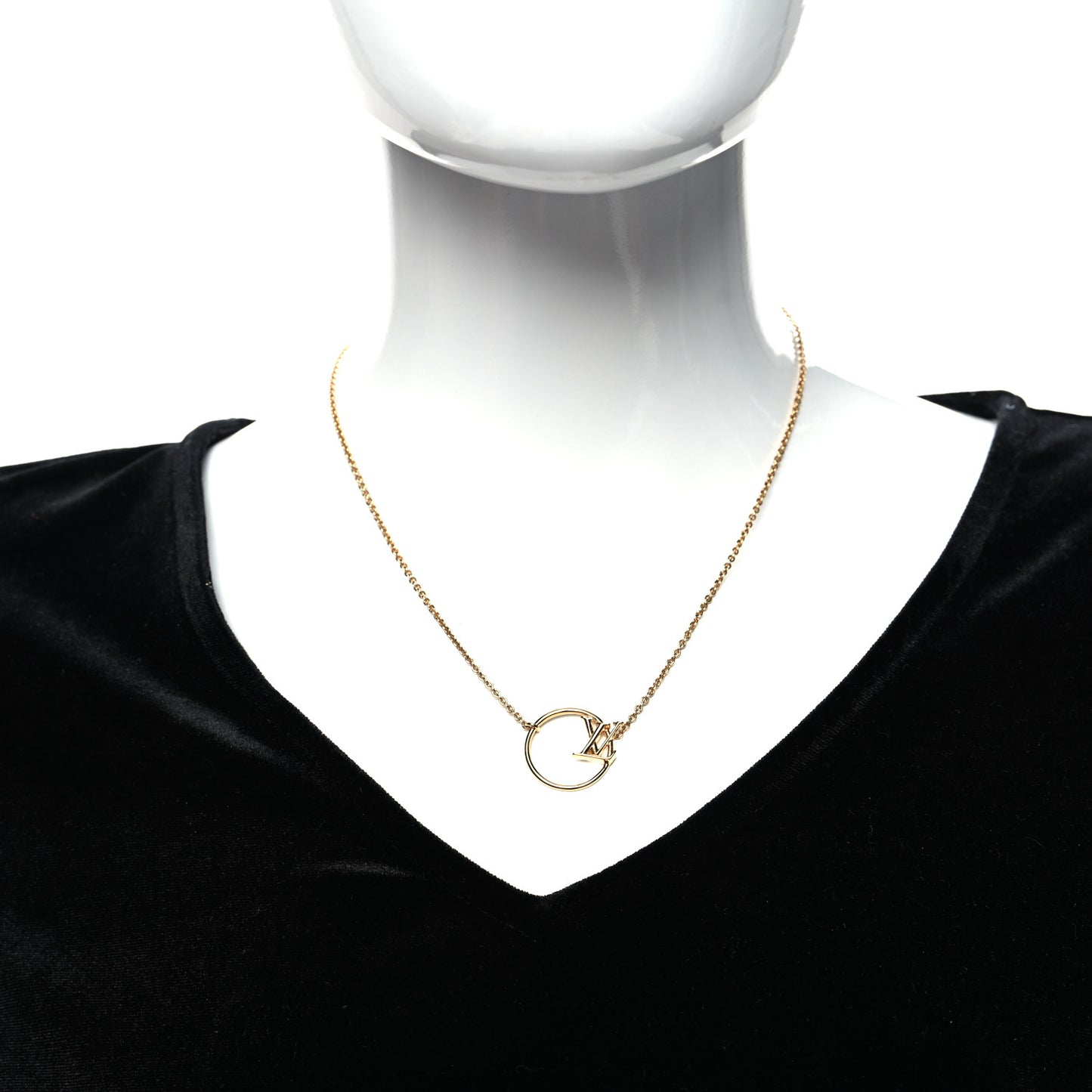 Metal LV Eclipse Necklace Gold