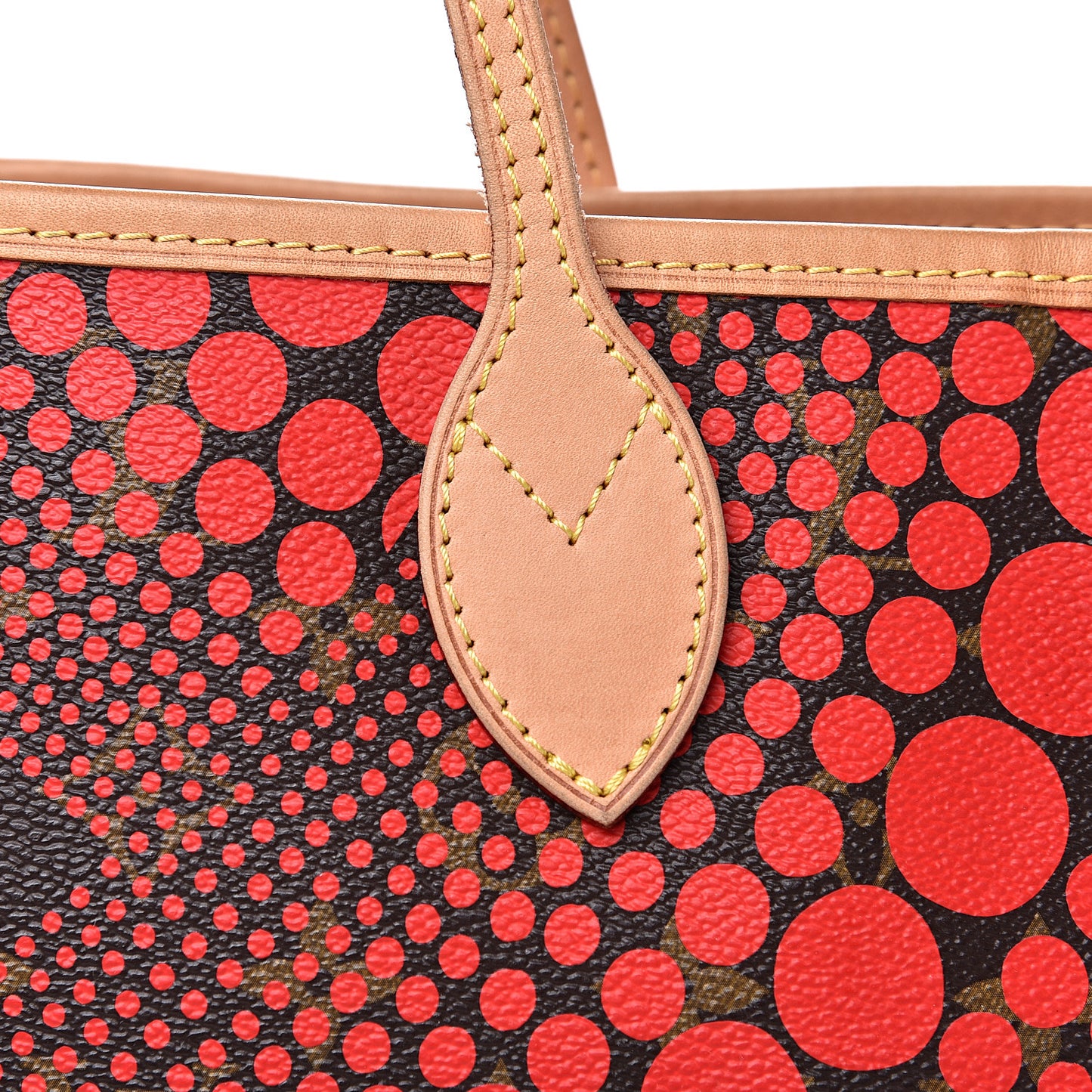Monogram Kusama Waves Neverfull MM Red