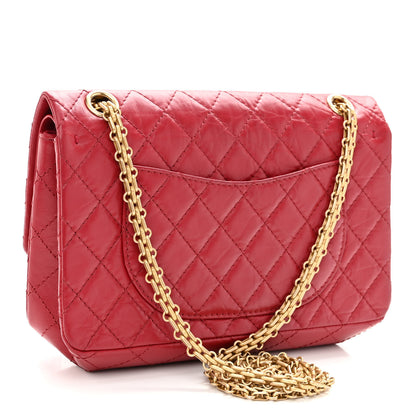 Chanel Aged Calfskin Quilted 2.55 Reissue 225 Flap Red 3 of 10