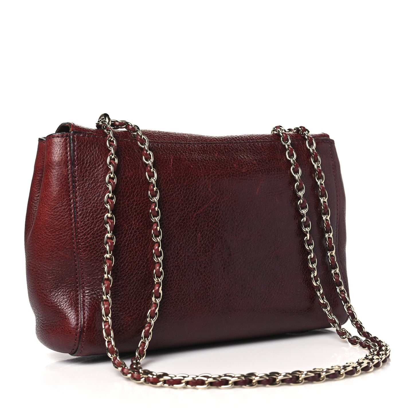 Small Classic Grain Calfskin Small Lily Flap Oxblood