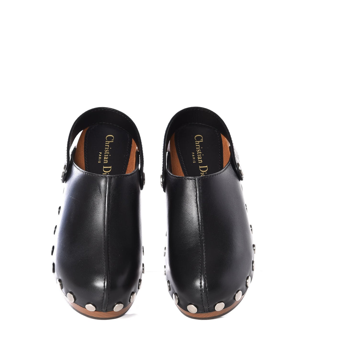 Calfskin Diorquake 20mm Slingback Clogs 36 Black