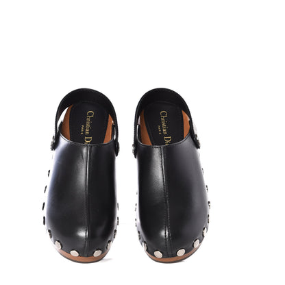 Christian Dior Calfskin Diorquake 20mm Slingback Clogs 36 Black 5 of 11