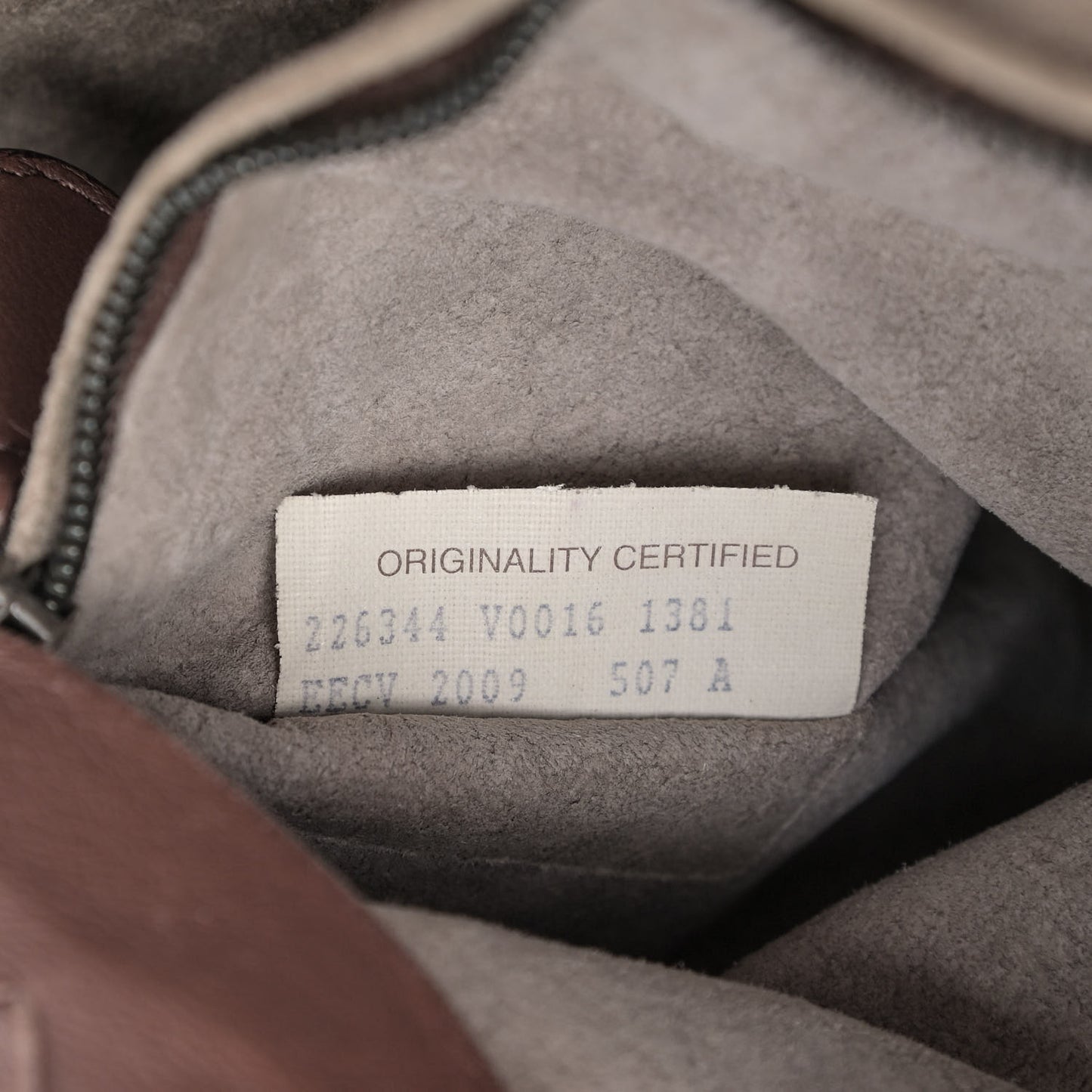 Nappa Intrecciato Double Handle Bucket Bag Brown
