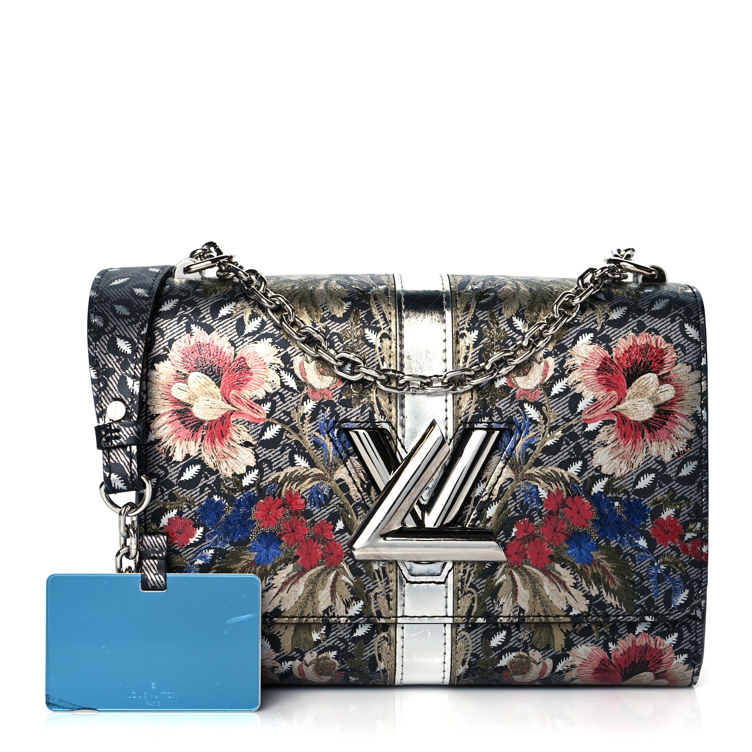 Louis Vuitton Calfskin Printed Twist Shoulder Bag MM Multicolor 1 of 9