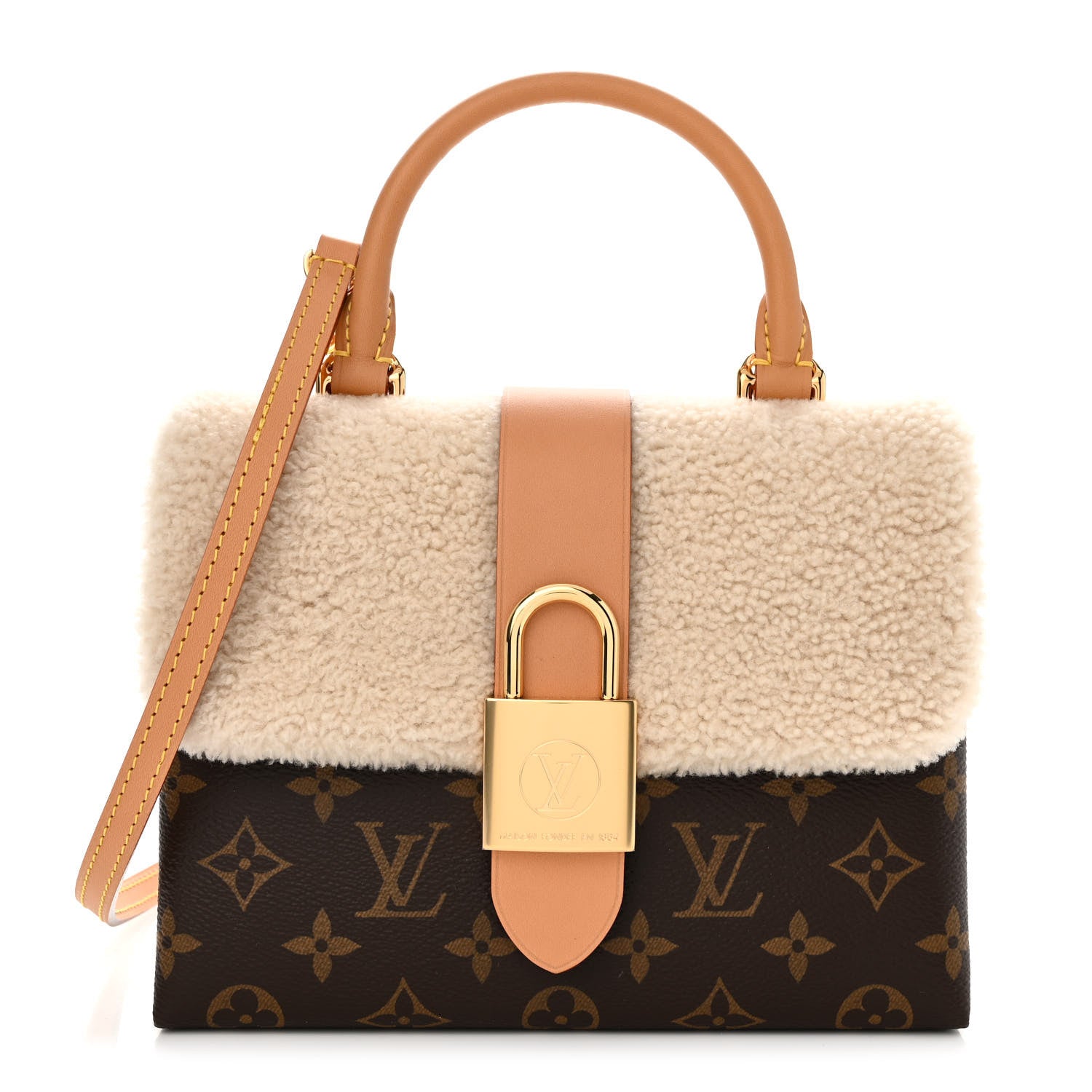 Louis Vuitton Monogram Shearling Cozygram Locky BB 1 of 9