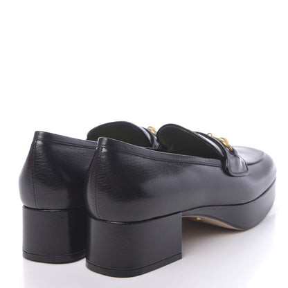 Gucci Goatskin Houdan Platform Loafers 41 Black 4 of 9