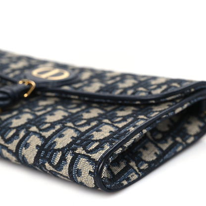 Christian Dior Oblique Bobby East West Pouch With Chain Blue 10 of 10