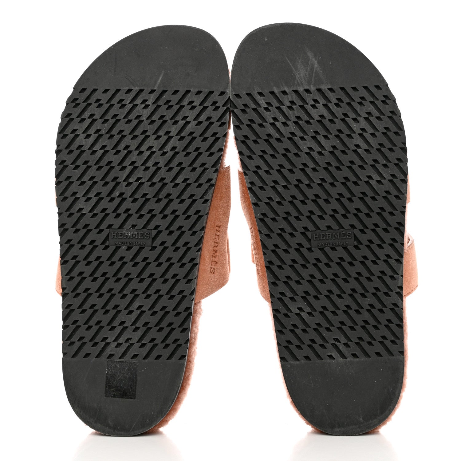 Hermes Suede Goatskin Woolskin Womens Chypre Sandals 41 Rose Aube 5 of 8