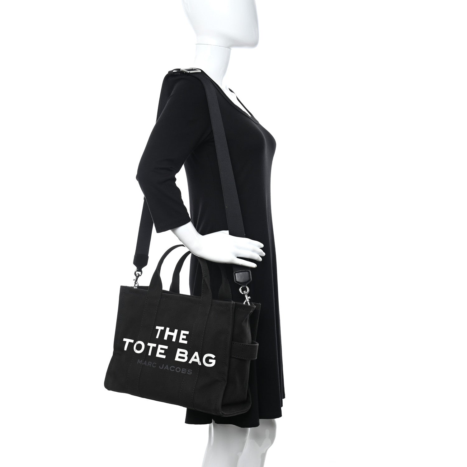 Marc Jacobs Canvas Small Summer Tote Bag Black 2 of 9