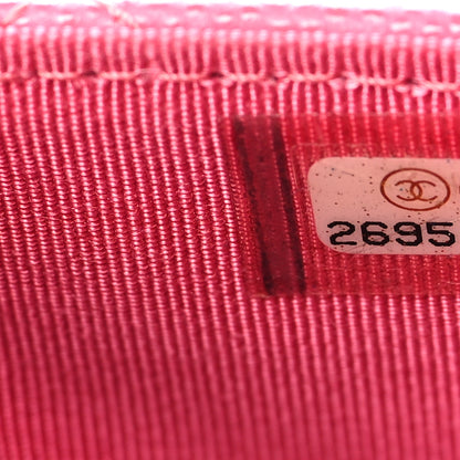 Chanel Caviar Quilted Flap Card Holder Wallet Pink 8 of 8