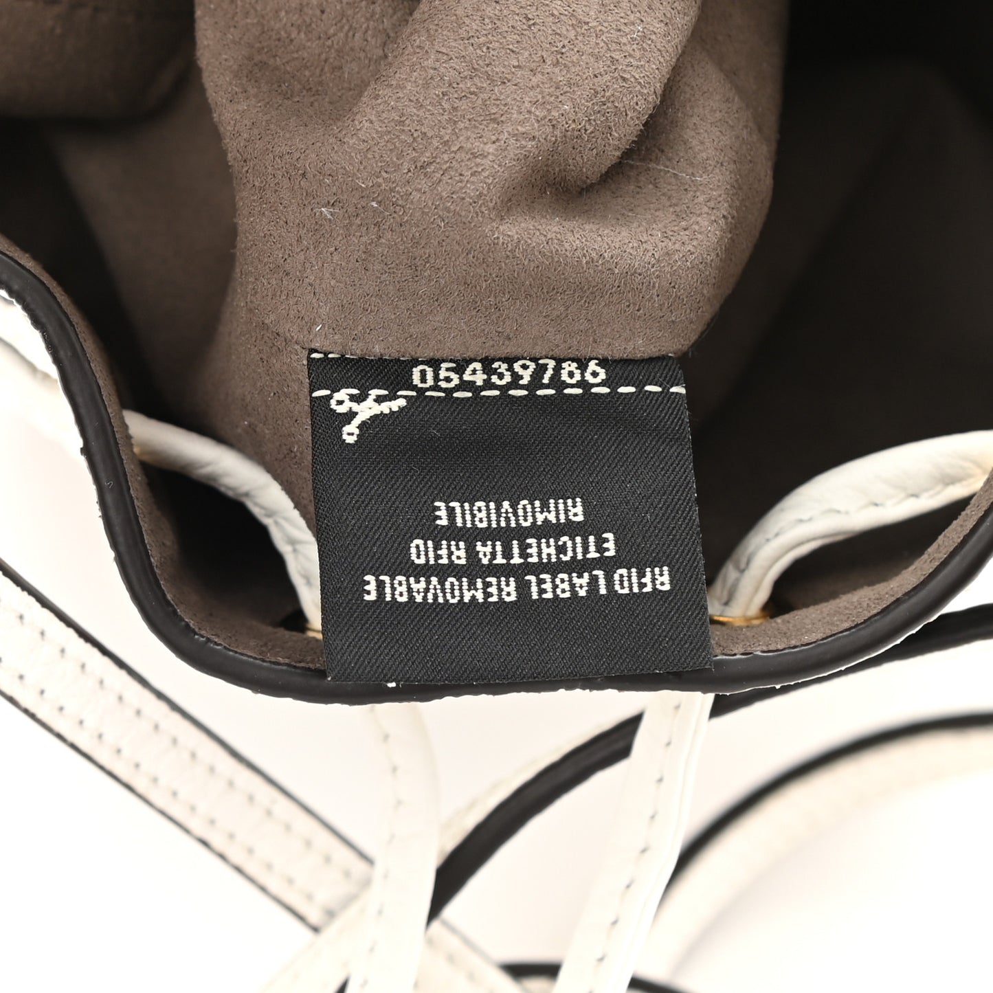 X FILA Vitello F is Fendi Mania Mini Mon Tresor Bucket Bag White