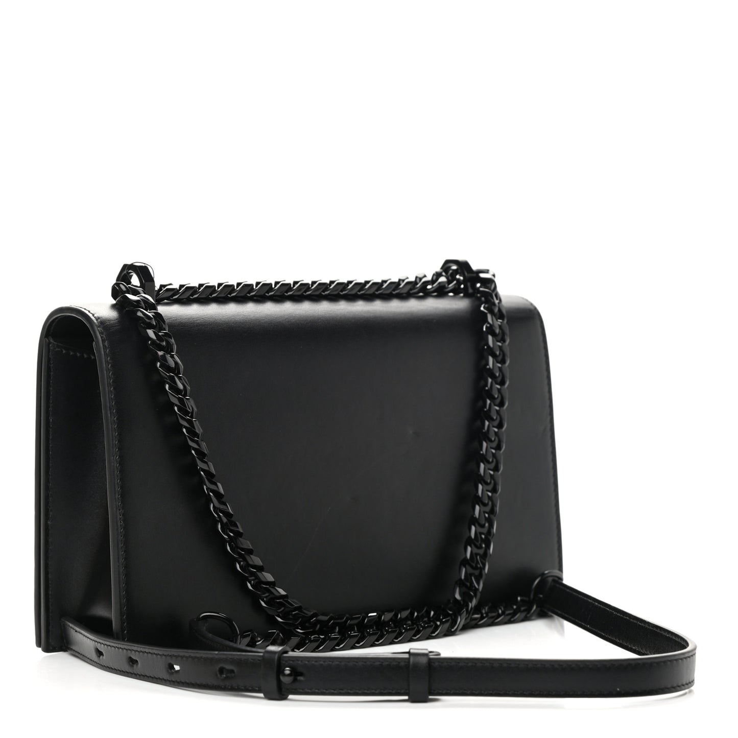 Calfskin Knuckle Shoulder Bag Black