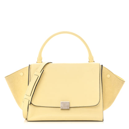Celine Drummed Calfskin Suede Medium Trapeze Butter 1 of 24