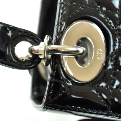 Christian Dior Patent Cannage Mini Lady Dior Black 7 of 10
