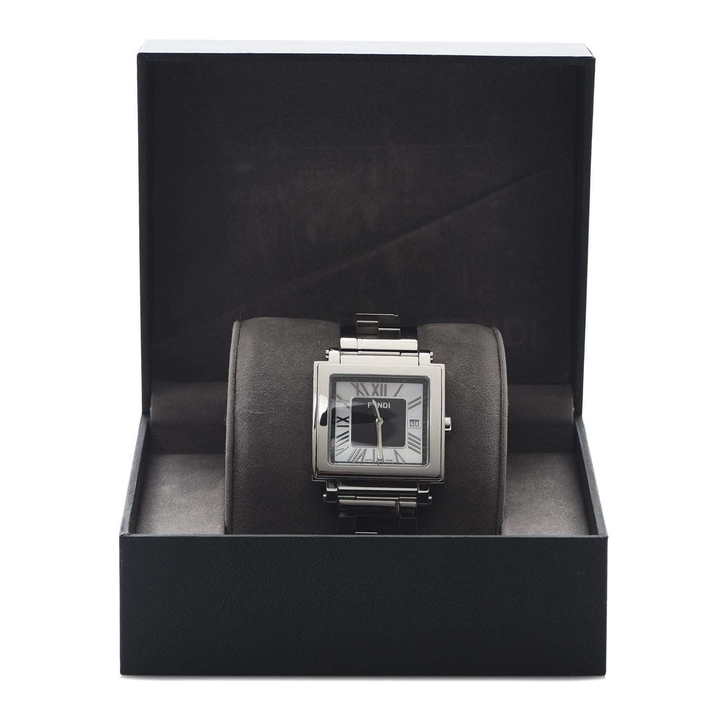 Stainless Steel Mother of Pearl 34mm Quadro Quartz Watch