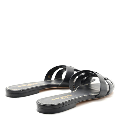 Saint Laurent Calfskin Tribute 05 Slide Sandals 36.5 Black 5 of 11