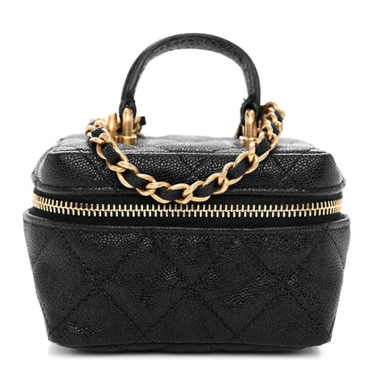 Chanel Caviar Quilted Mini Top Handle Vanity With Chain Black 1 of 11