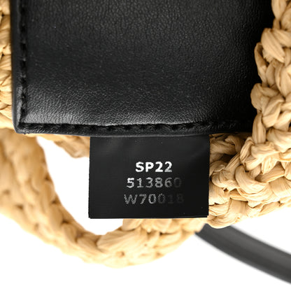 Stella McCartney Braided Raffia Eco Alter Napa Perforated Logo Crossbody Bag Natural 7 of 11