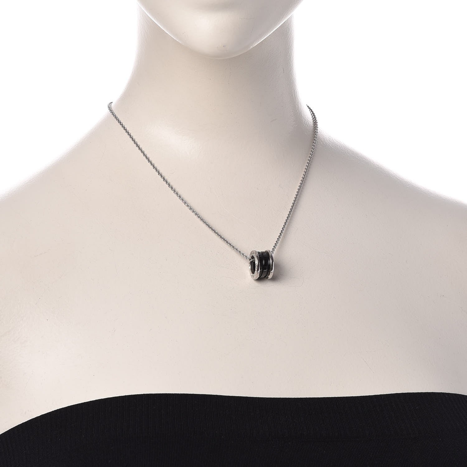 Bulgari Sterling Silver Ceramic Save The Children Pendant Necklace 2 of 11