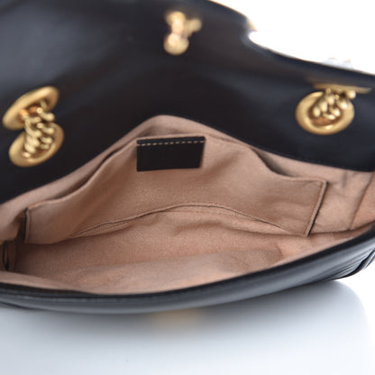 Gucci Calfskin Matelasse Mini GG Marmont Shoulder Bag Black 5 of 11