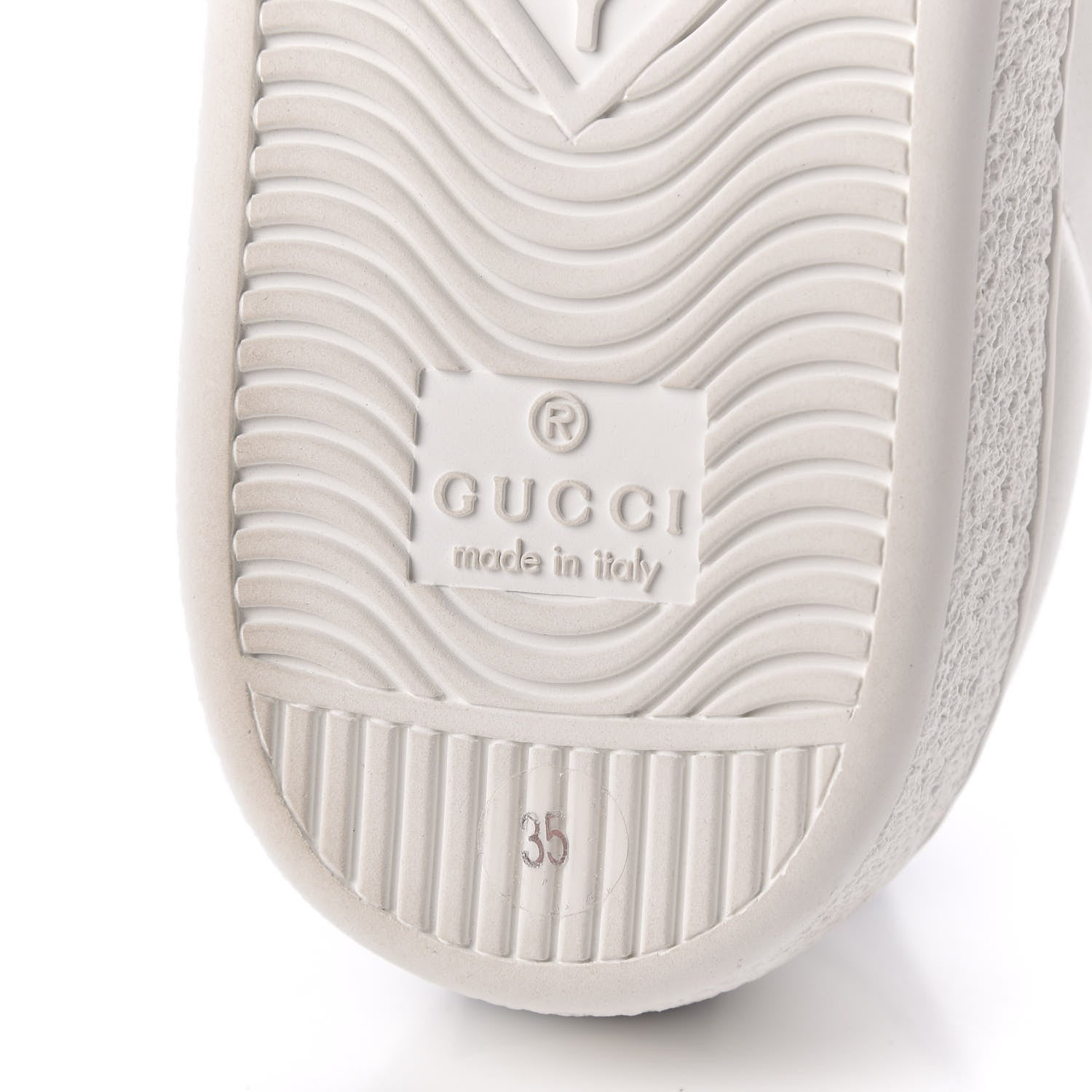 Gucci Calfskin Ayers Web Blind for Love Embroidered Womens Ace Sneakers 35 White 7 of 9
