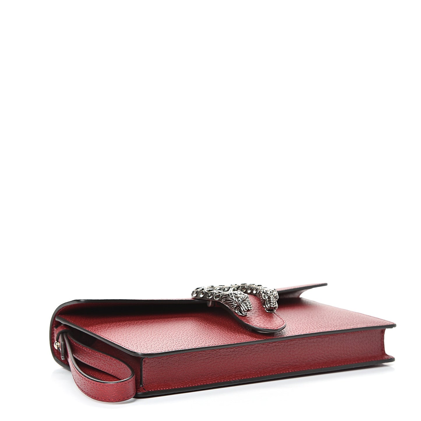 Grained Calfskin Dionysus Clutch Wristlet Red