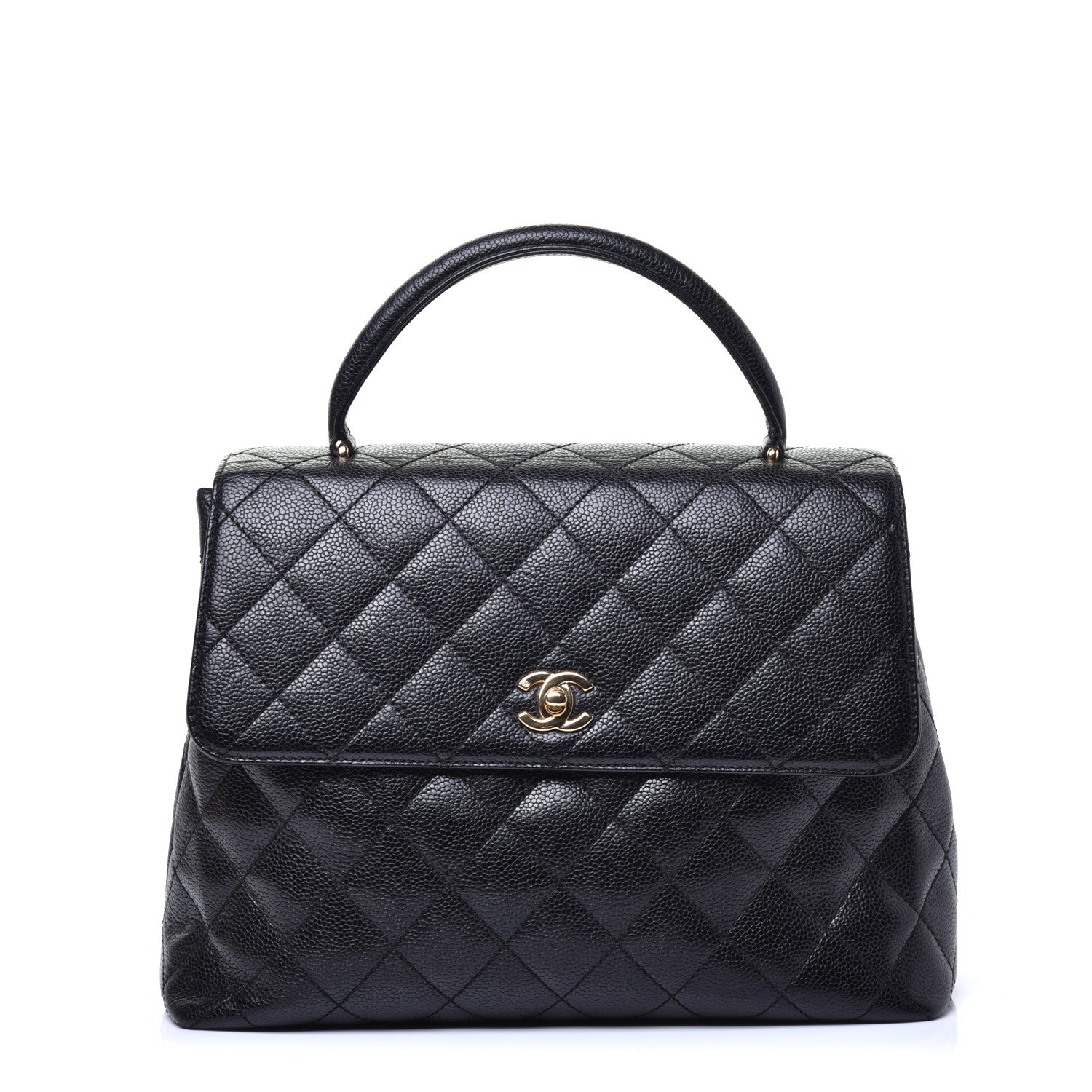 Chanel Caviar Quilted Jumbo Kelly Flap Black 1 of 11