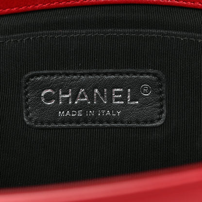 Chanel Patent Calfskin Quilted Medium Plexiglass Boy Flap Red 6 of 9