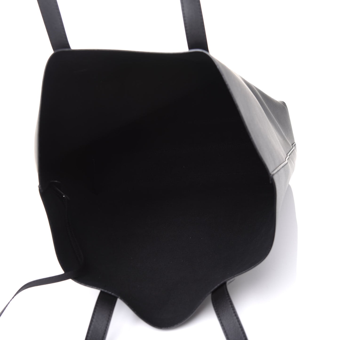Calfskin Bold Shopping Tote Black