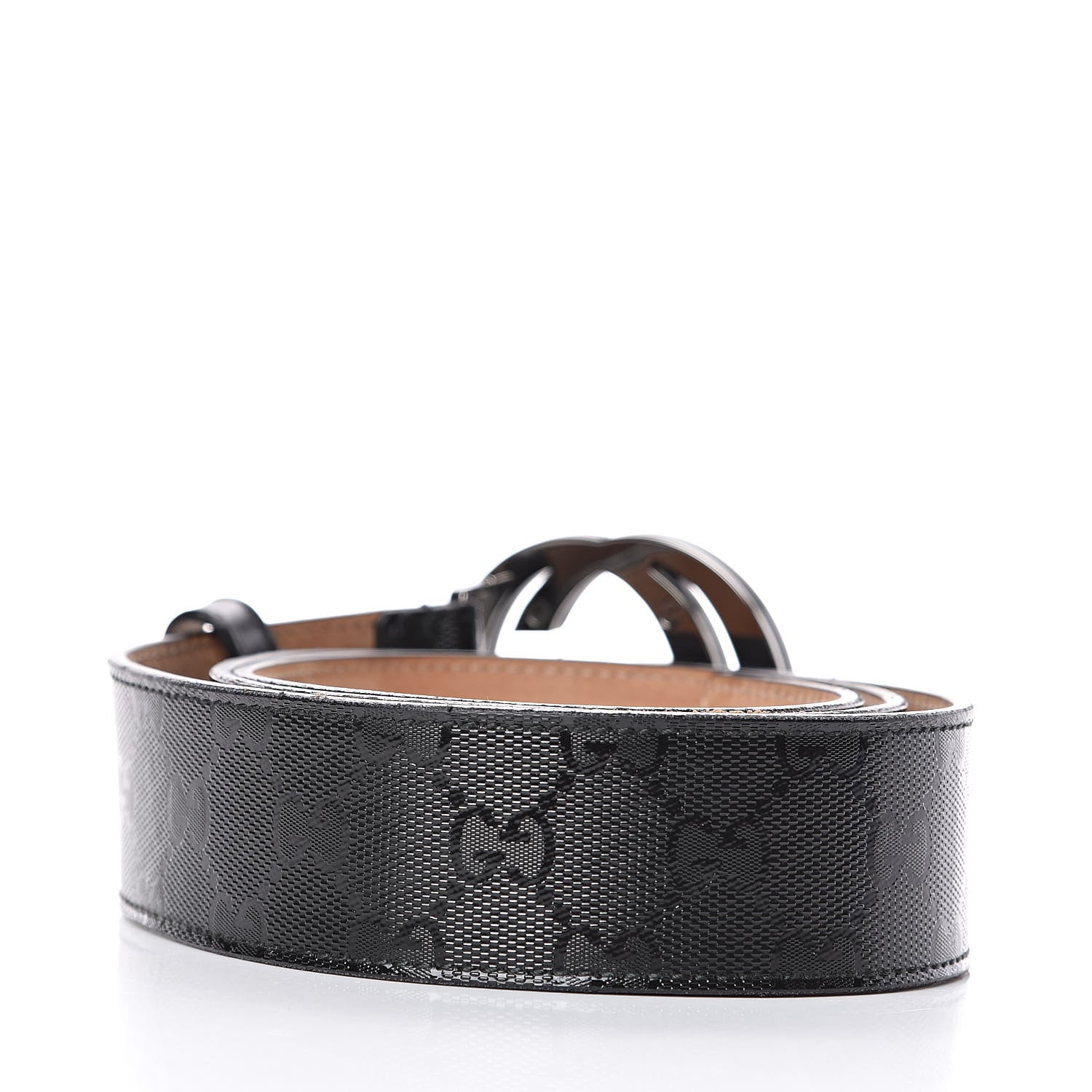 Gucci Imprime Monogram Interlocking G Belt 95 38 Black 3 of 8