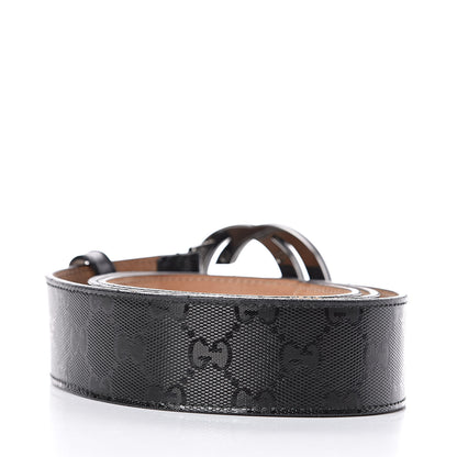 Gucci Imprime Monogram Interlocking G Belt 95 38 Black 3 of 8
