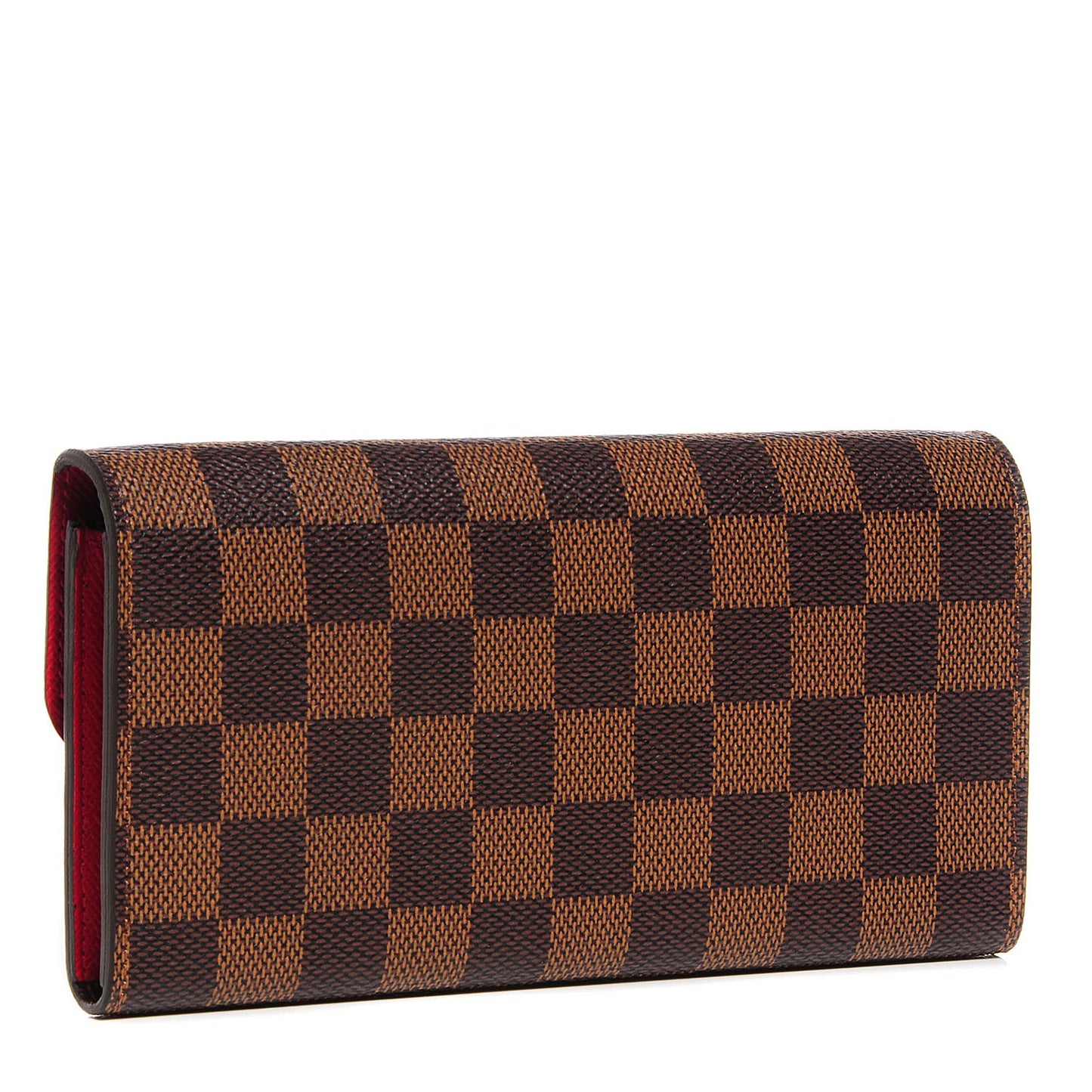 Damier Ebene Emilie Wallet Red